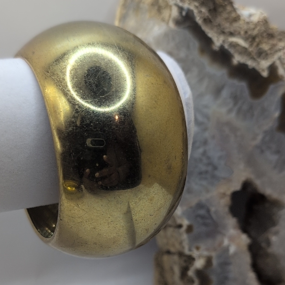 J. Crew Elegant Goldtone Brass Bracelet Vintage Condition With Some Wear Noted - Picture 2 of 6